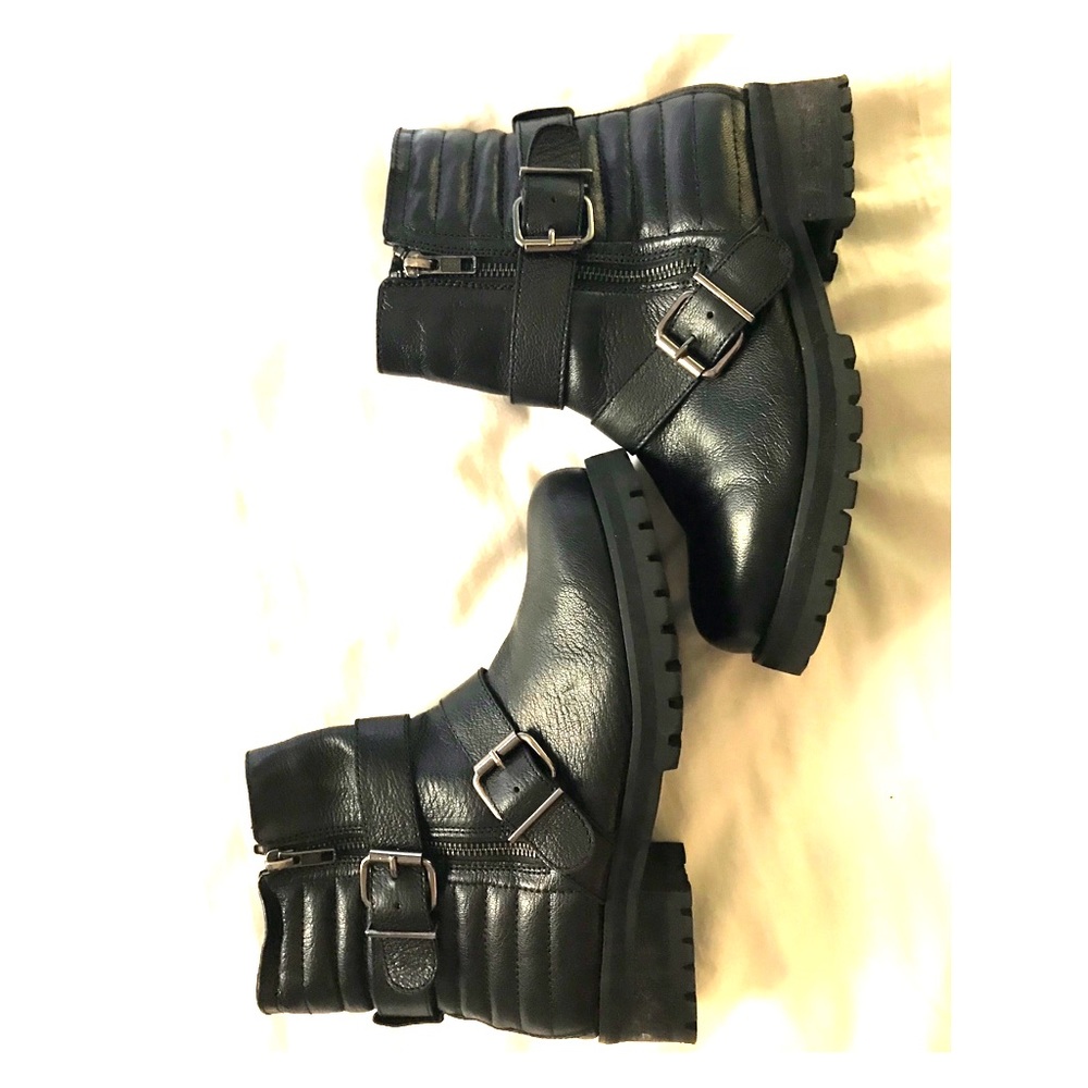 ASOS Black, Faux Leather Combat Boots